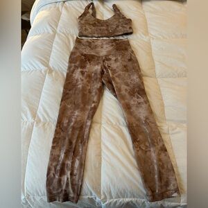 Lululemon | Align Shine Tie Dye Misty Shell Cacao Set (Size 6)